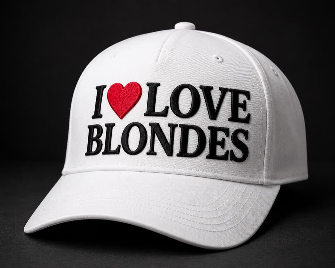 Boné I ♥ Love Blondes — branco